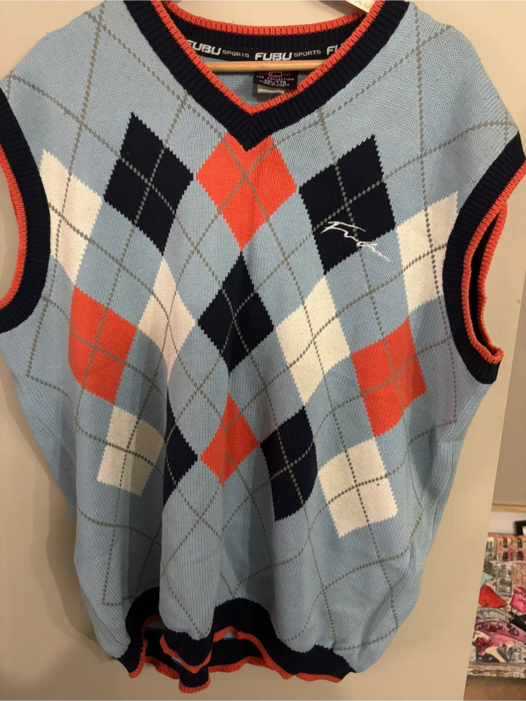 FUBU Sports Argyle Sweater Vest - XXL thumbnail