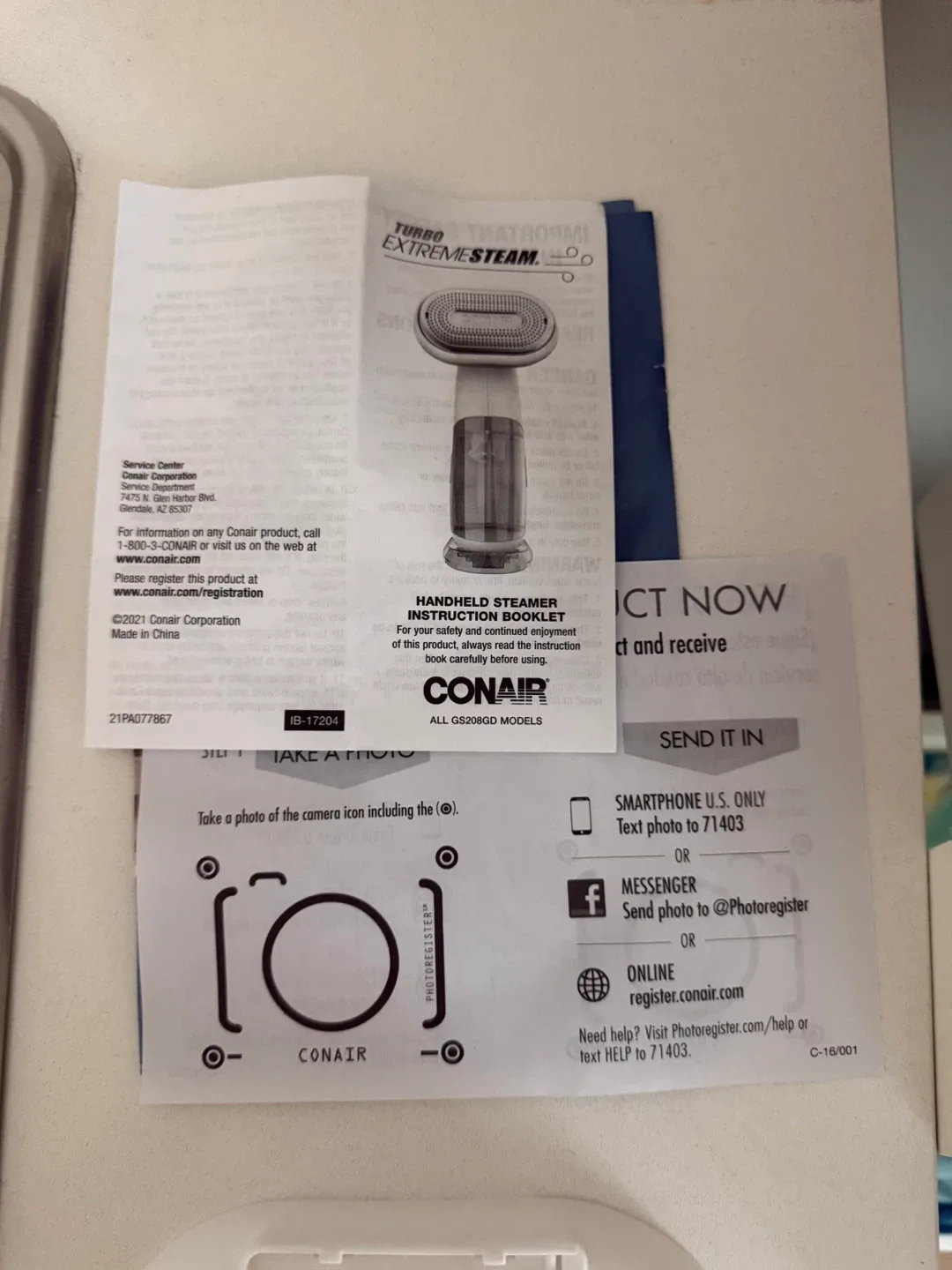 Conair Steamer image indicator(5)