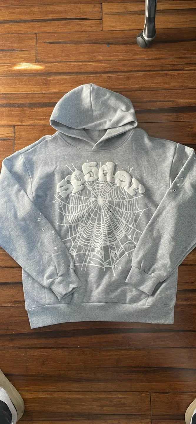 Grey sp5der hoodie thumbnail