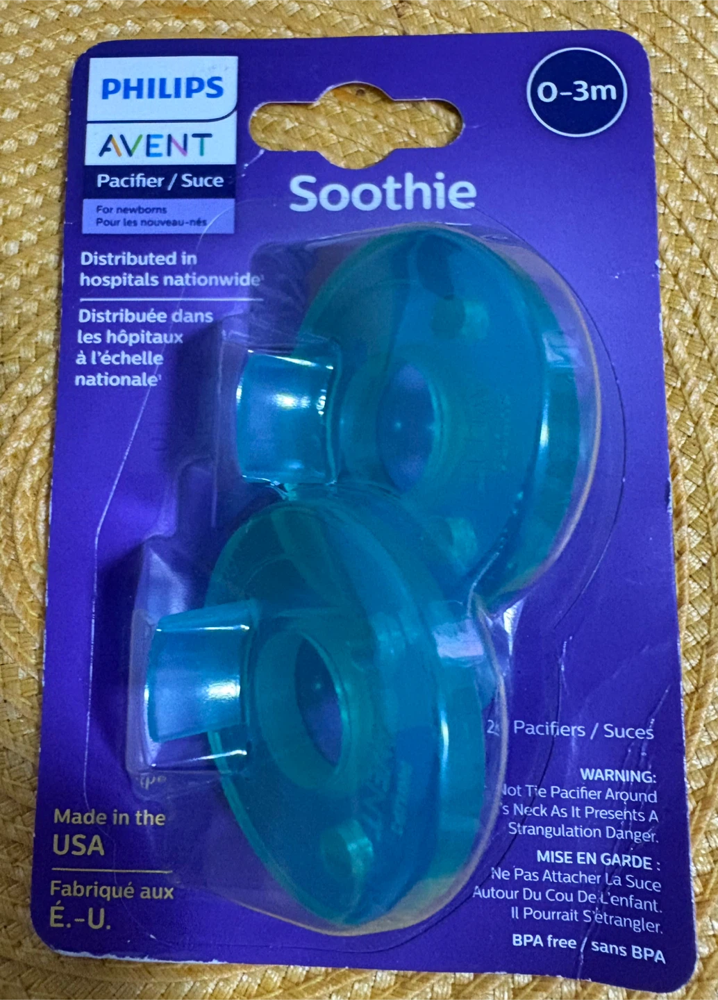 Philips Avent Soothie Pacifier (0-3m) - New
