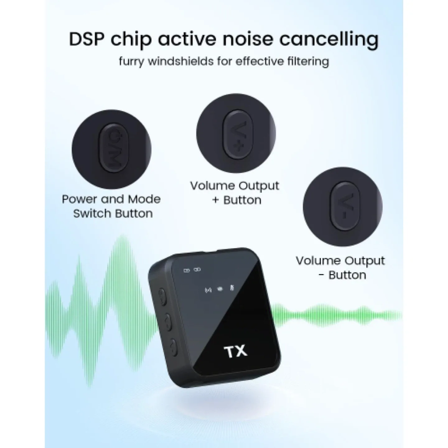 PQRQP Mini Wireless Microphone image indicator(4)