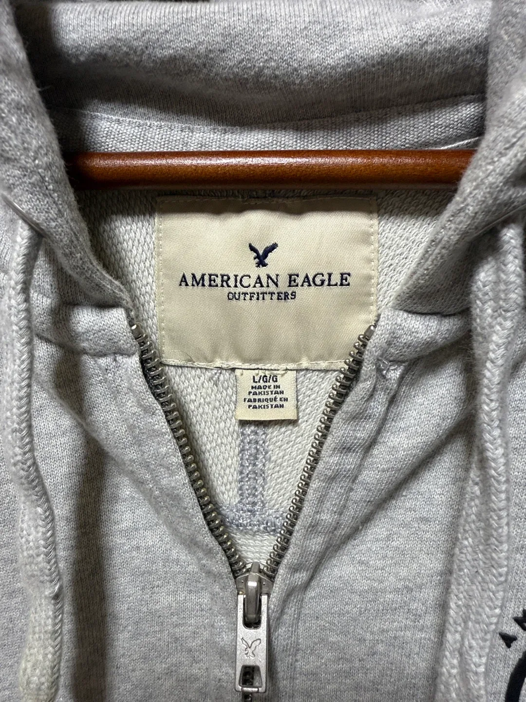 American Eagle Outfitters Grey Zip-Up Hoodie - Large image indicator(4)