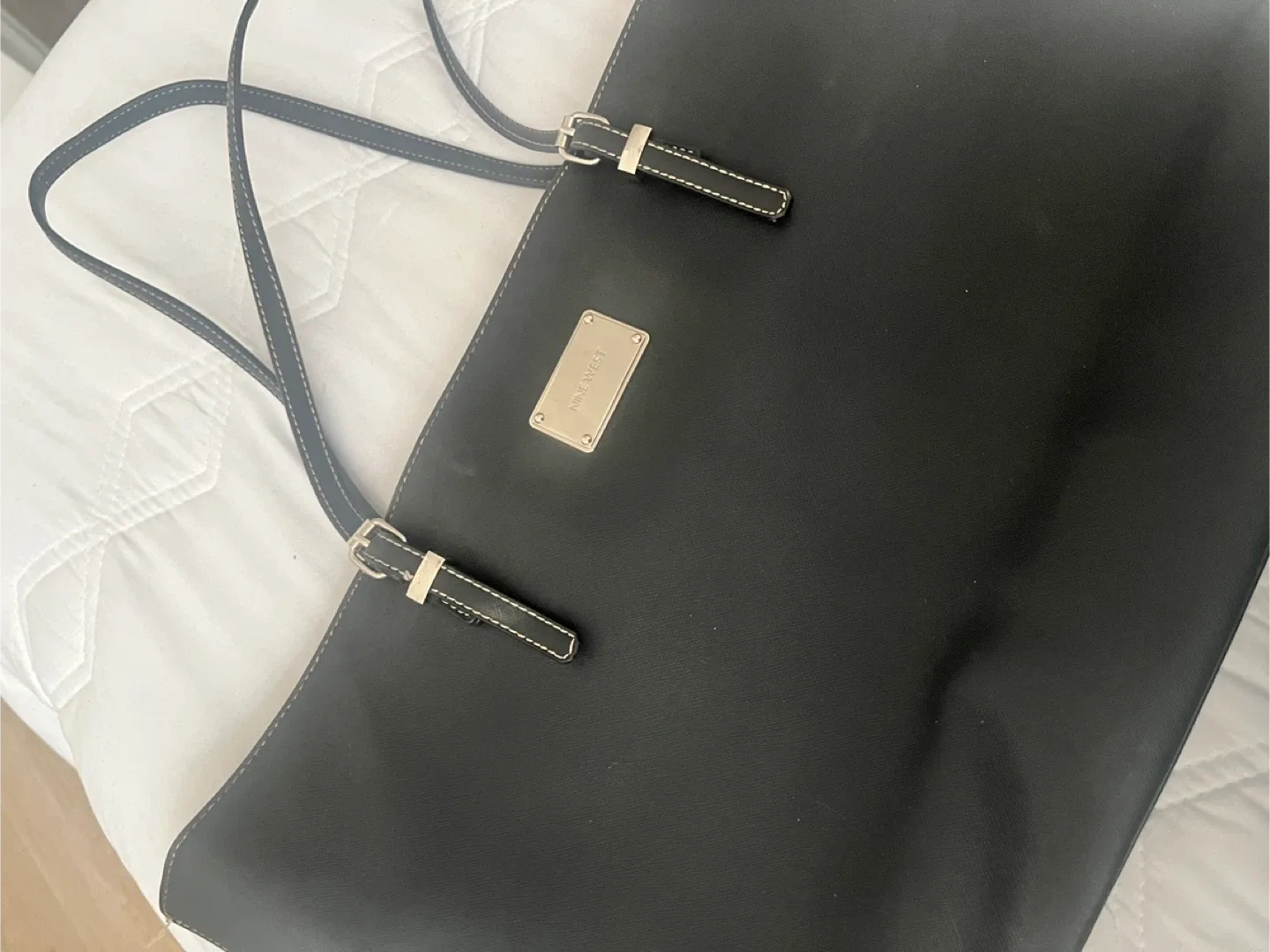 Nine West Black Tote Bag thumbnail