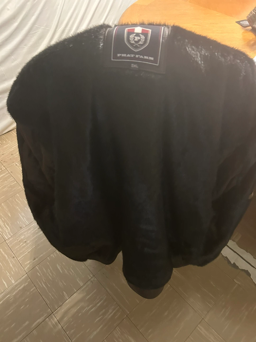 Phat Farm Brown Leather bomber coat - Size 5X - photo 3
