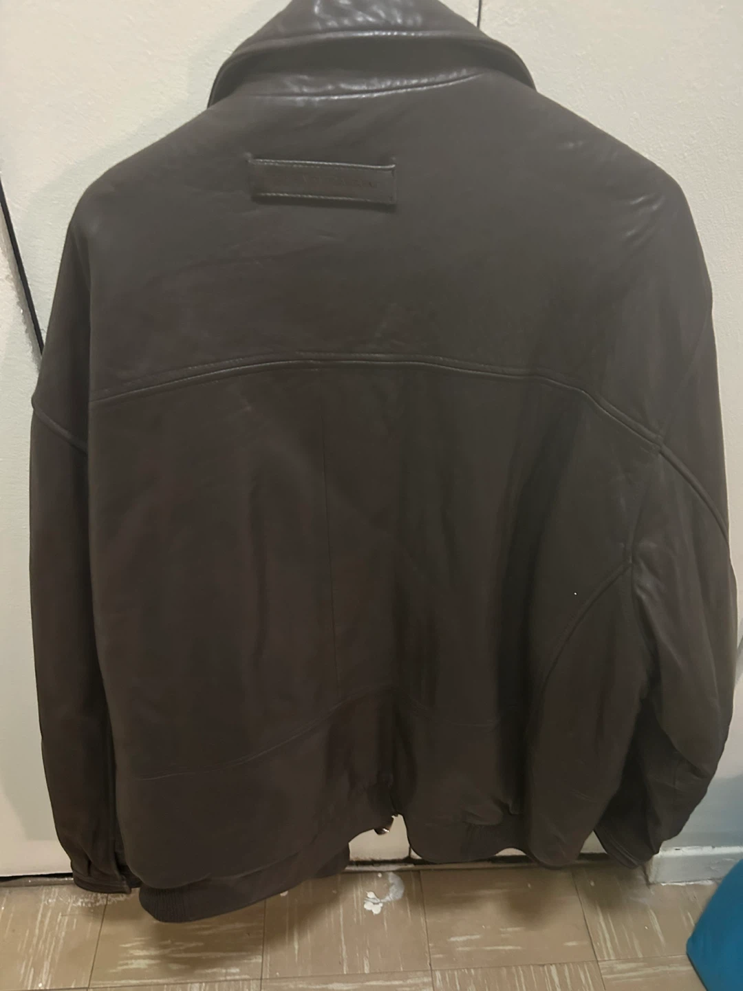 Phat Farm Brown Leather bomber coat - Size 5X - photo 2
