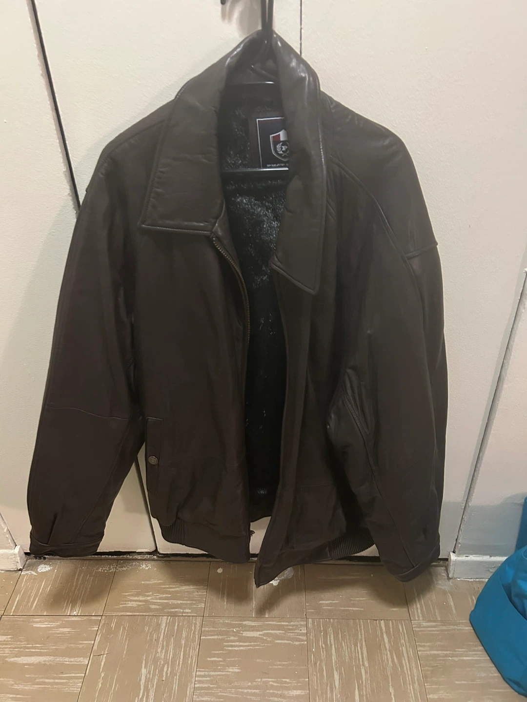 Phat Farm Brown Leather bomber coat - Size 5X