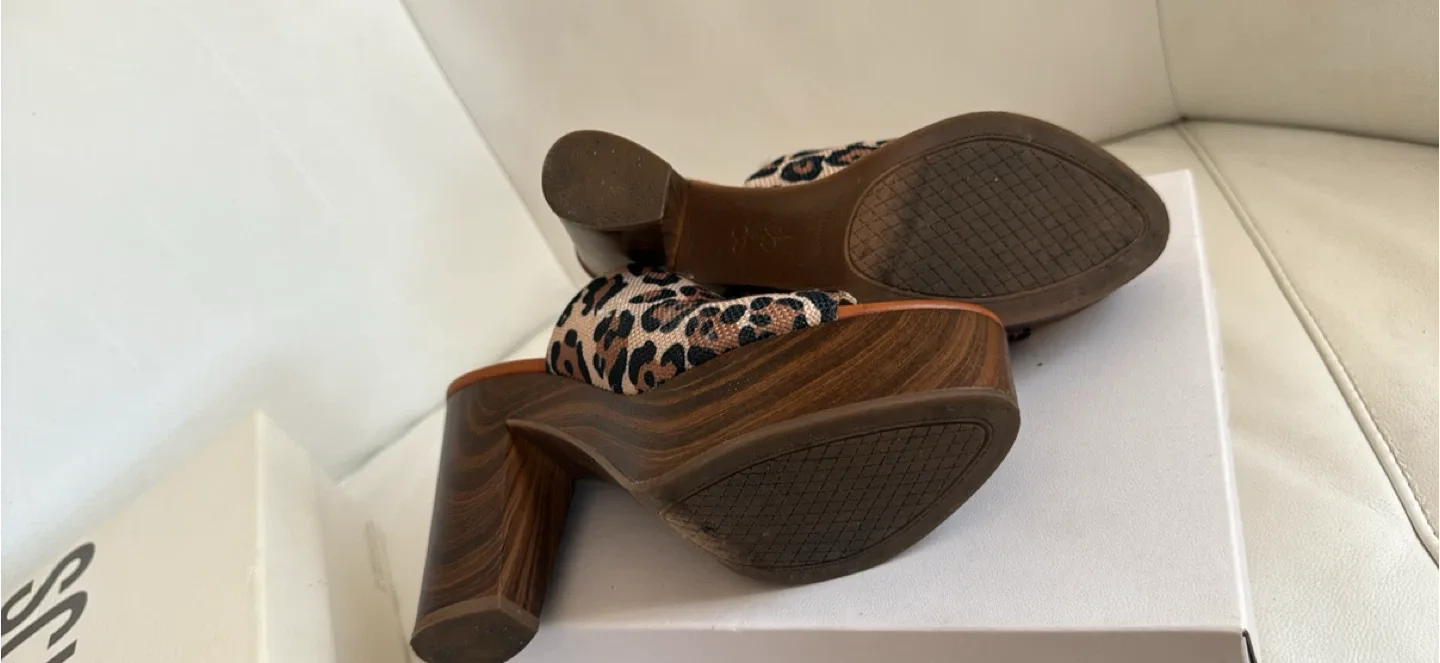 Jessica Simpson Shelbie Leopard Print Mules - Size 9.5 image indicator(2)