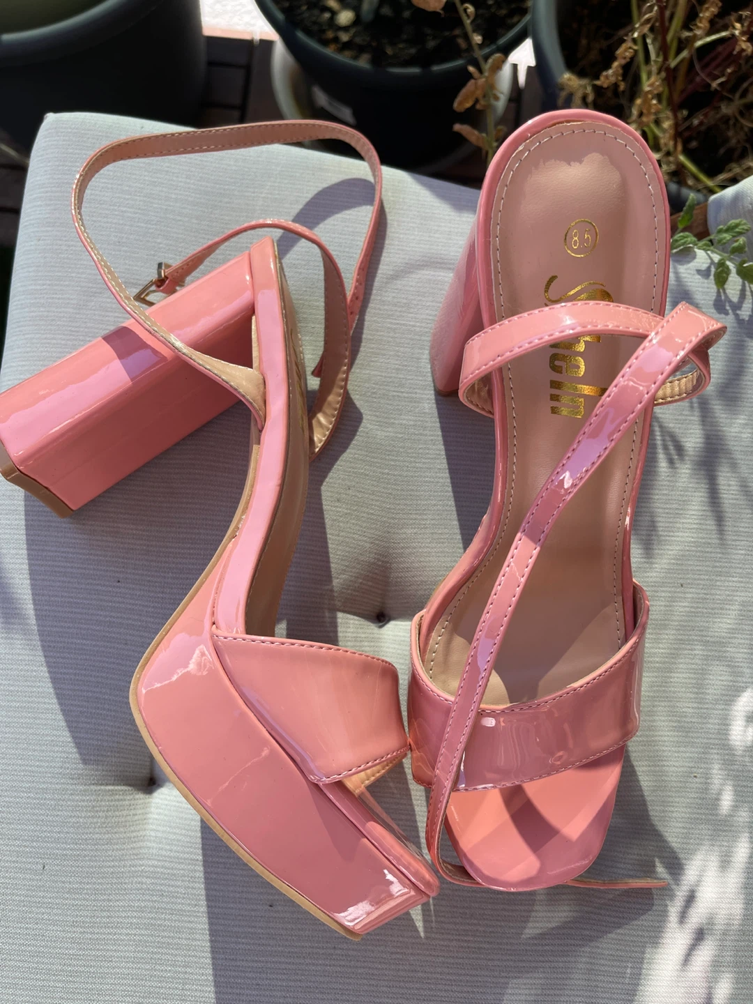 Trends Pink Platform Heeled Sandals - Size 8.5 - photo 2