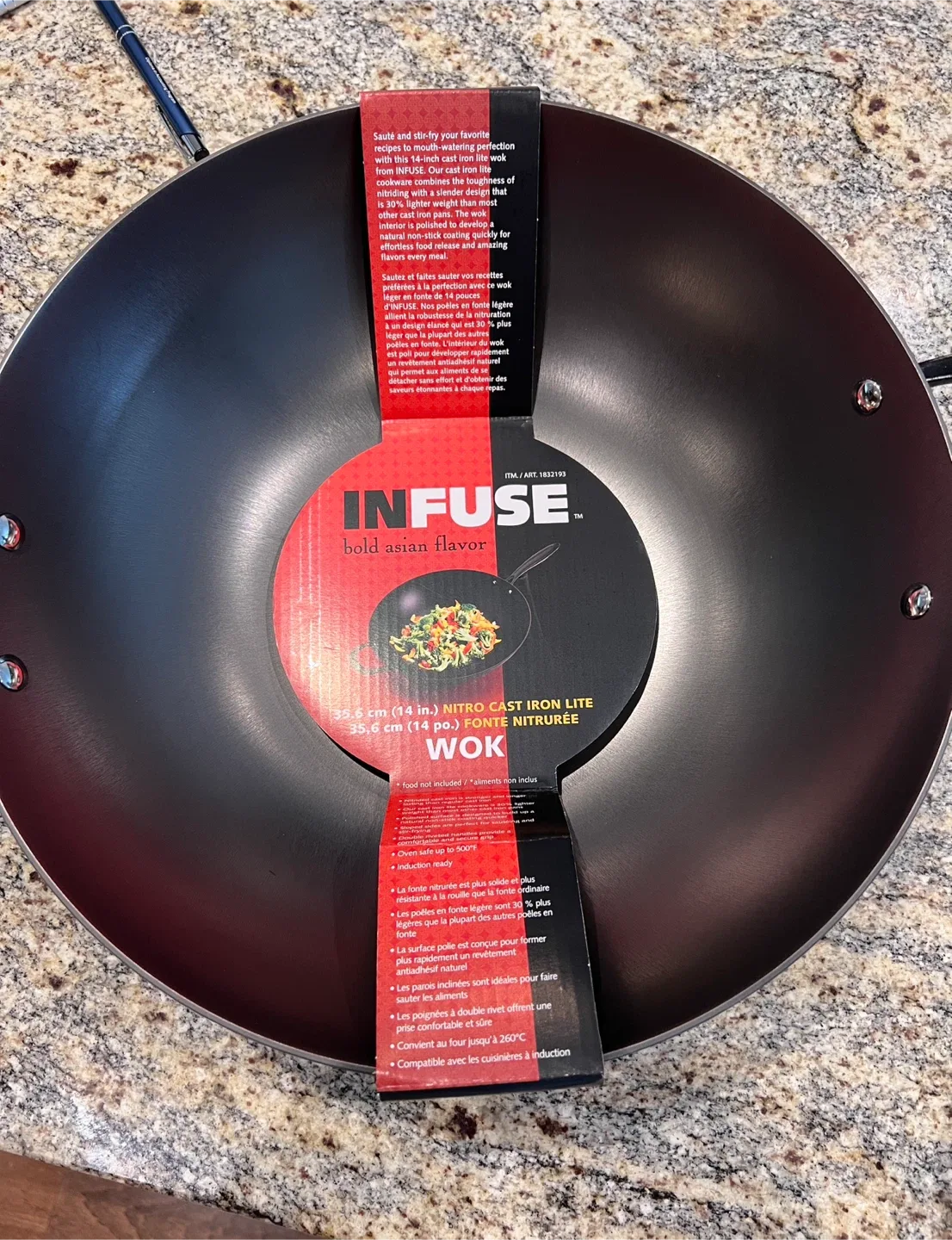 Infuse 14-inch Nitro Cast Iron Lite Wok - New image indicator(3)