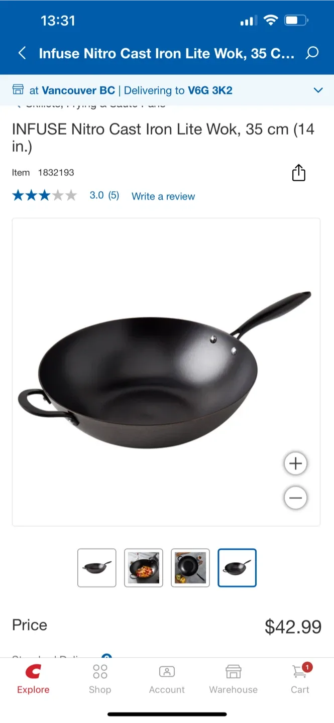 Infuse 14-inch Nitro Cast Iron Lite Wok - New image indicator(6)