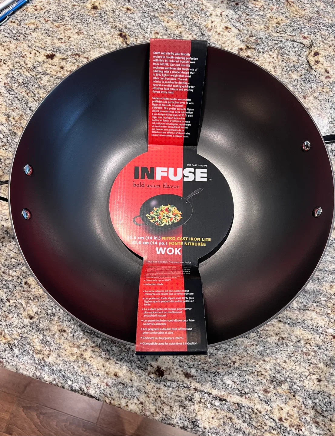 Infuse 14-inch Nitro Cast Iron Lite Wok - New image indicator(5)