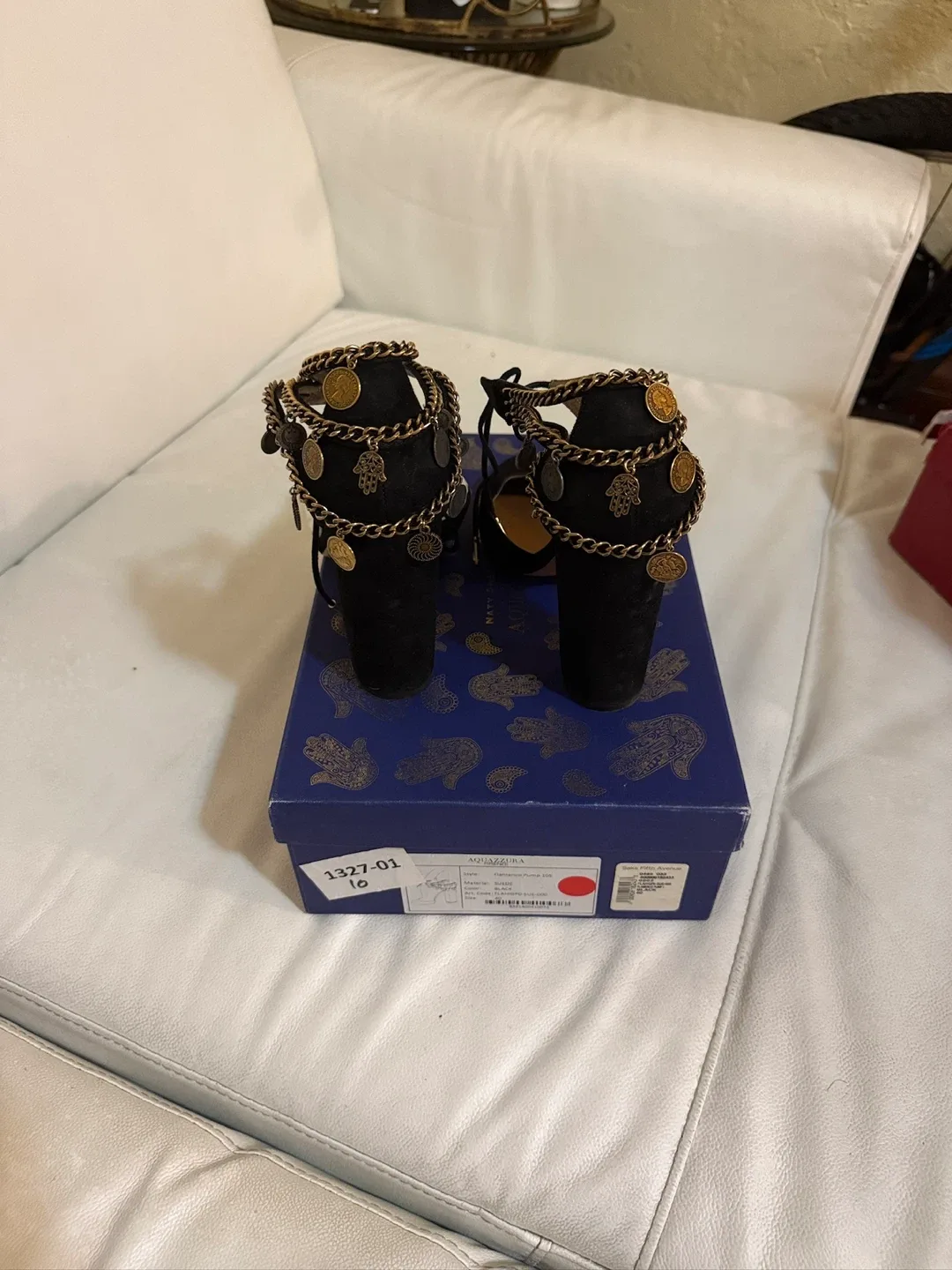 Aquazzura Suede Sandals Size 10 image indicator(4)