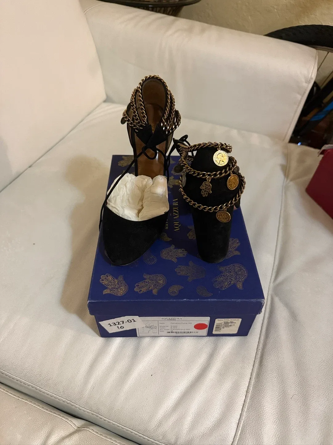Aquazzura Suede Sandals Size 10 image indicator(5)
