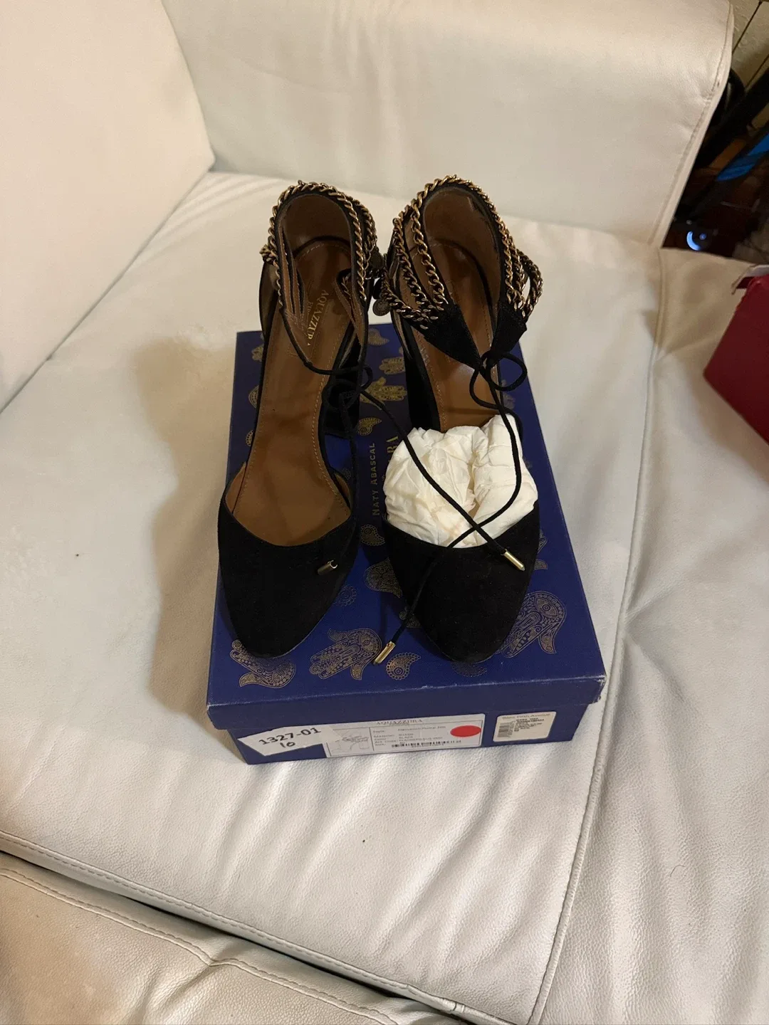 Aquazzura Suede Sandals Size 10 image indicator(3)