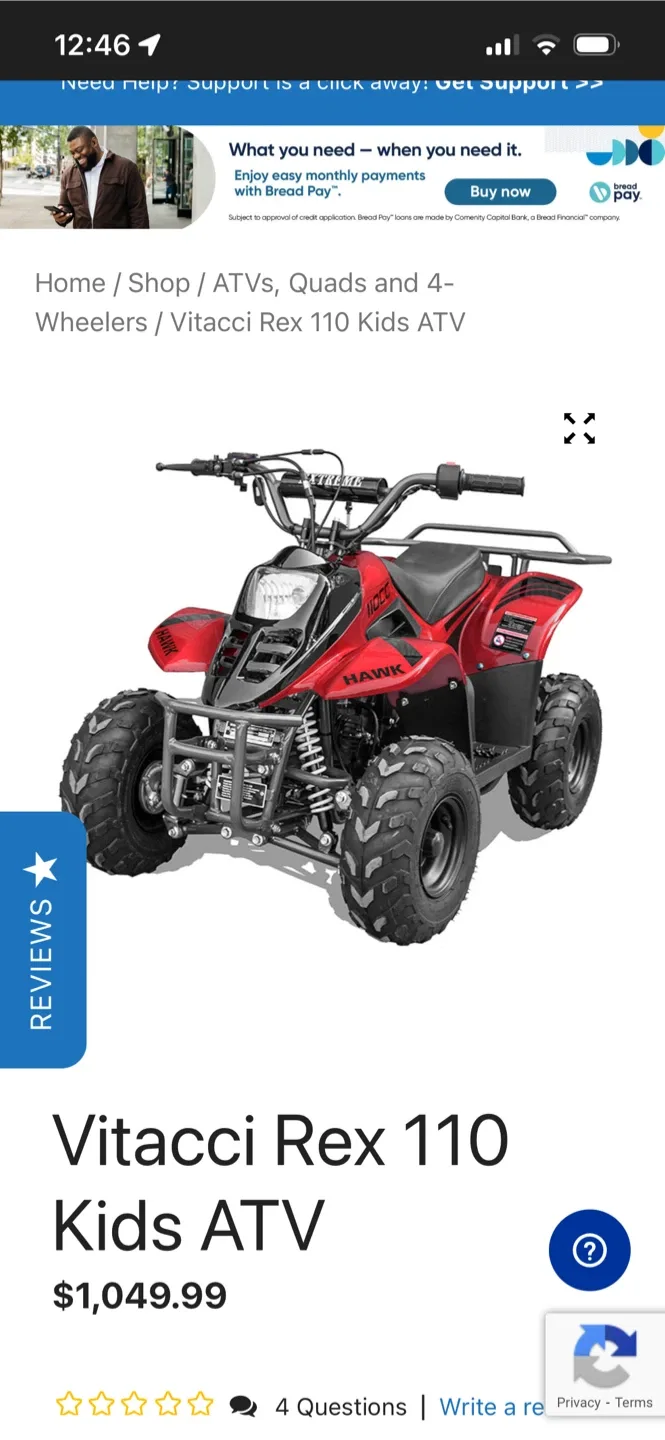 Vitacci Rex 110 Kids ATV - Red image indicator(4)