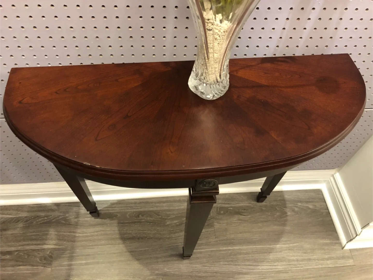 Dark Brown Half-Moon Console Table image indicator(3)