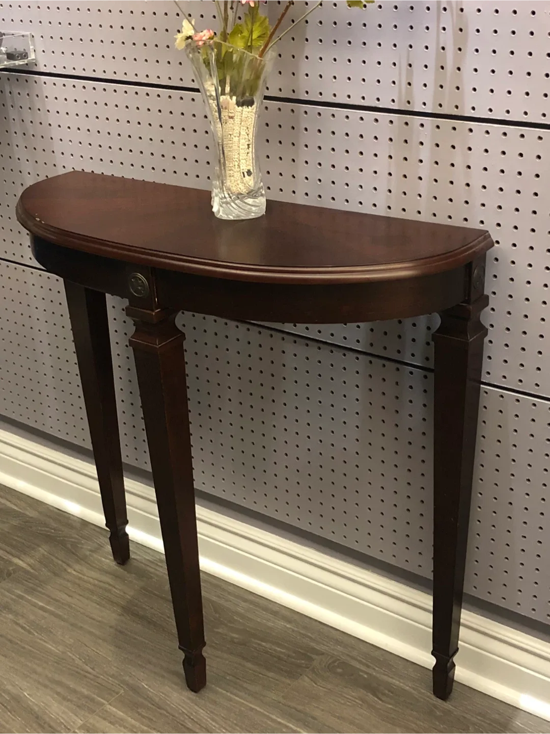 Dark Brown Half-Moon Console Table image indicator(2)