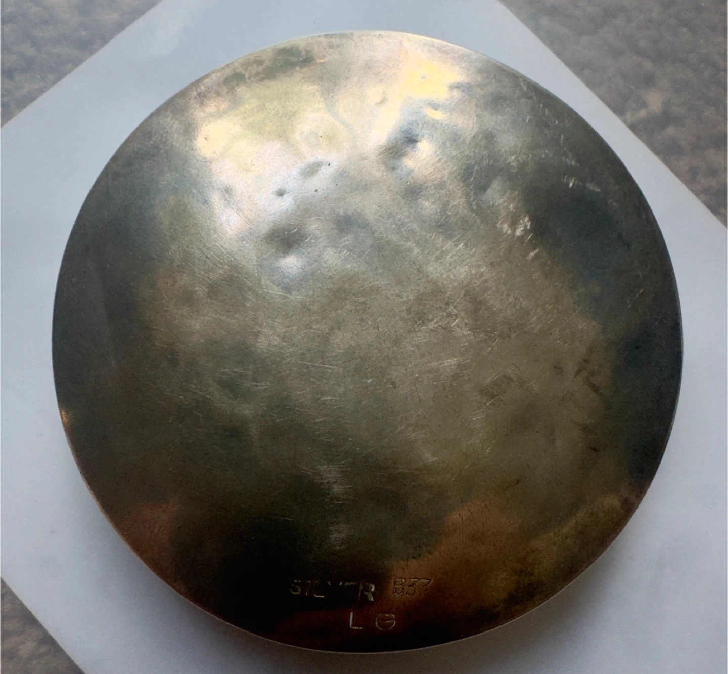 Vintage Silver Compact Mirror - photo 2