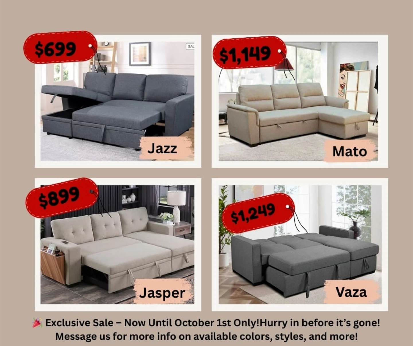 😍🤩SLEEPER SOFA FOR JUST $699 — includes warranty - photo 2