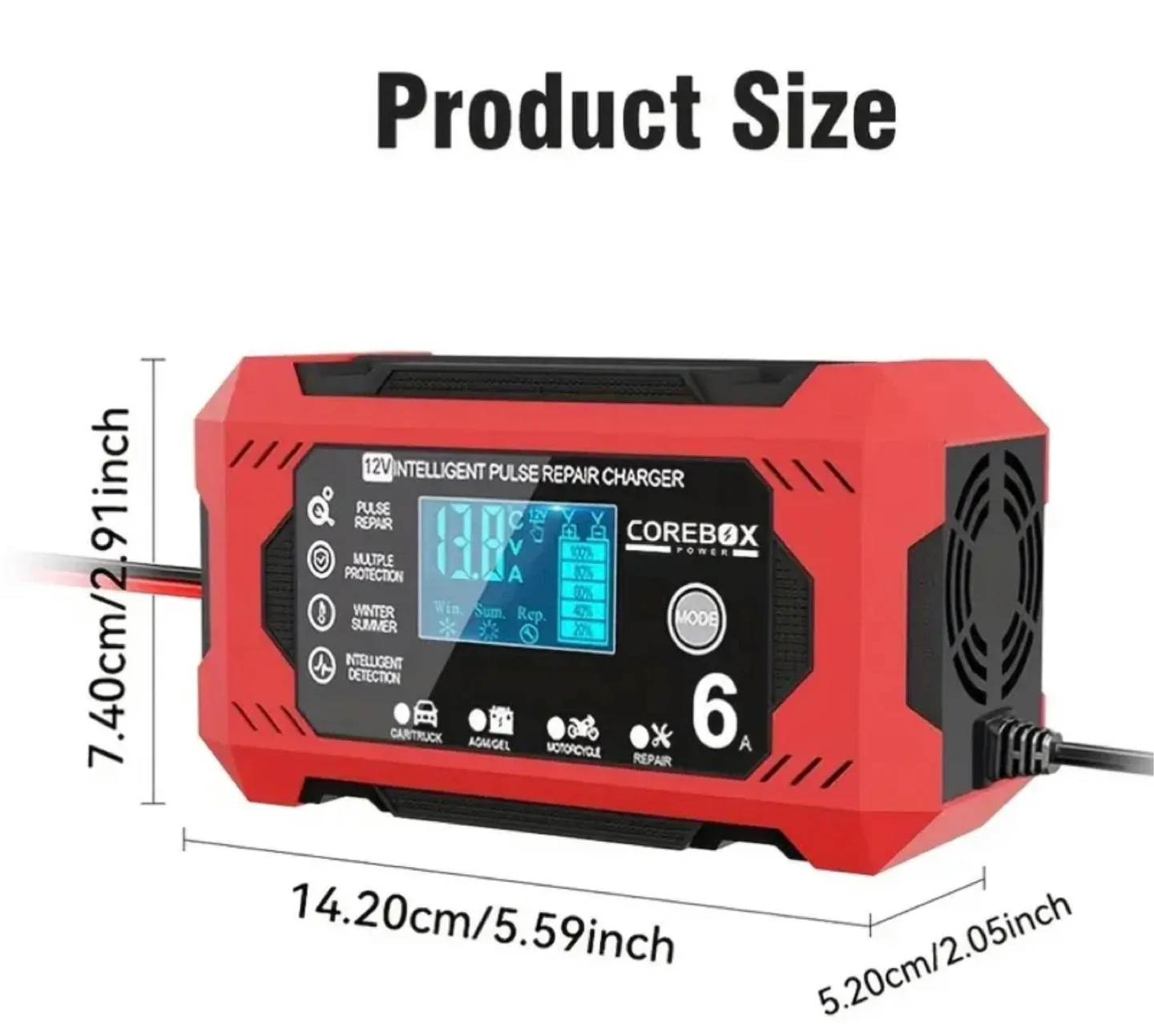 12v battery maintainer for cars ,trucks , motorcycles, image indicator(5)