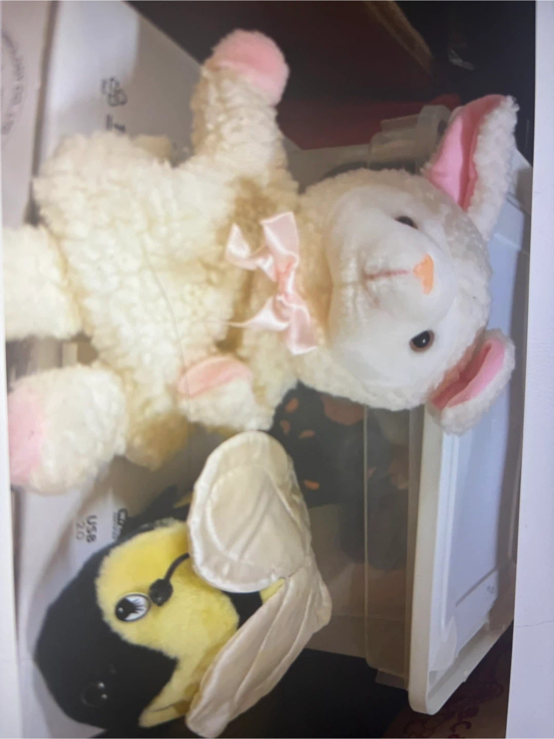 Plush Bee, Elephant, & Bunny hand puppets