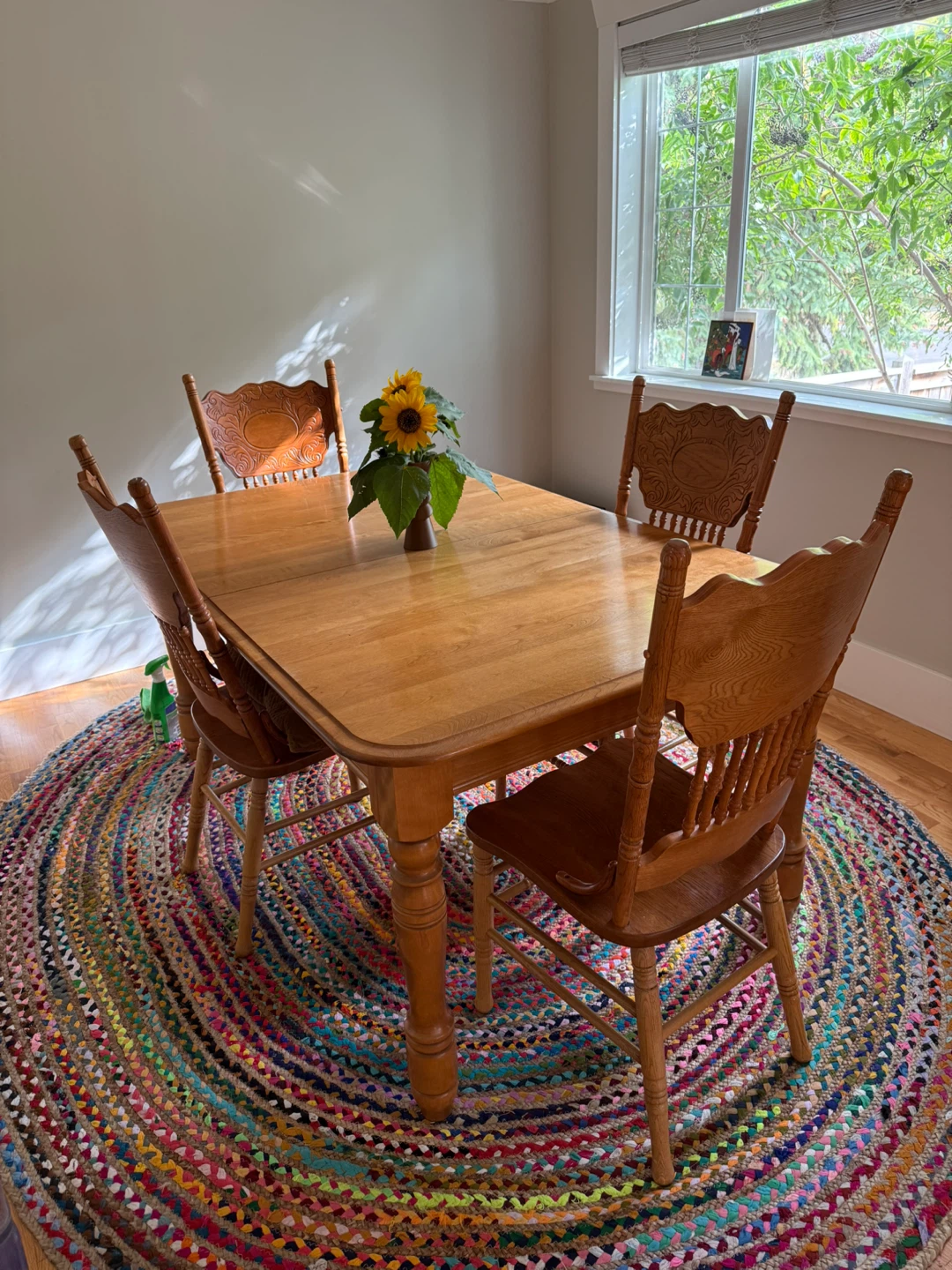 Wooden Dining Table with Four Chairs - photo 3