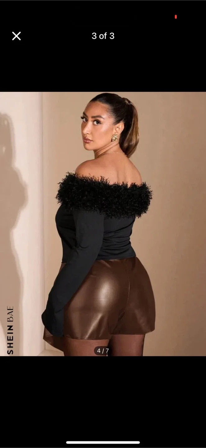 SHEIN BAE Plus Size Women's Skort, Coffee Brown image indicator(3)