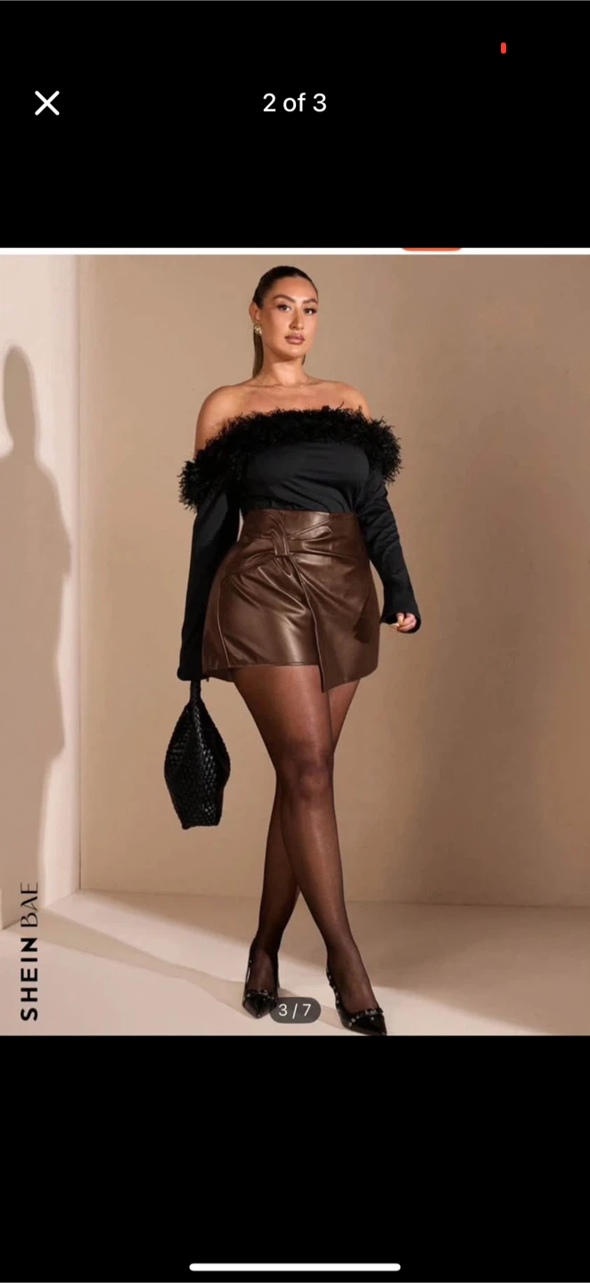 SHEIN BAE Plus Size Women's Skort, Coffee Brown - photo 2