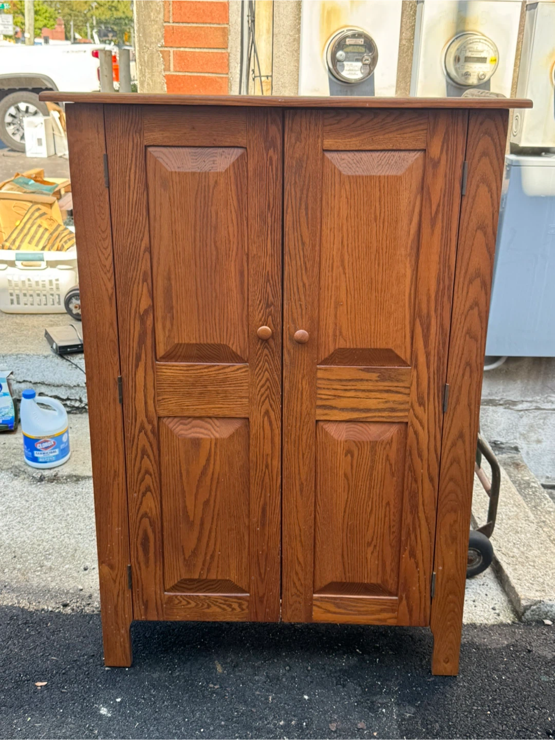 Wooden Cabinet with Double Doors