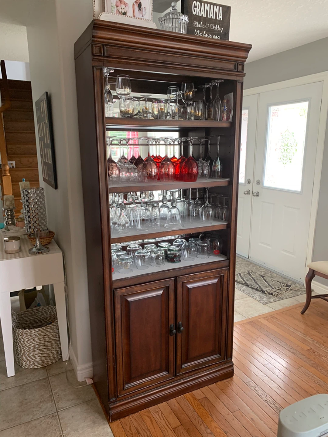 Wooden Bookcase with Doors