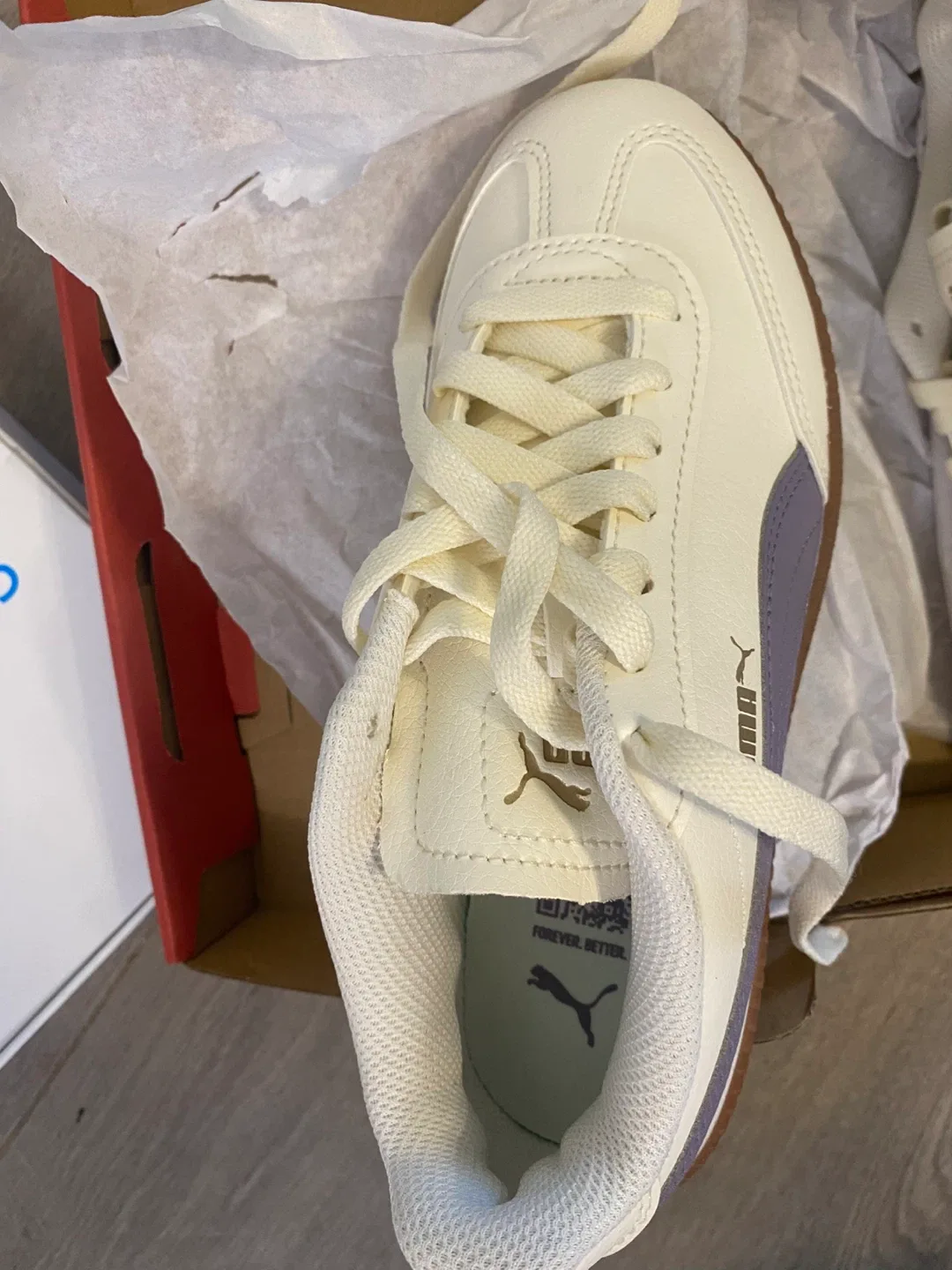 Puma Shoes - Cream/Purple, with Box image indicator(2)