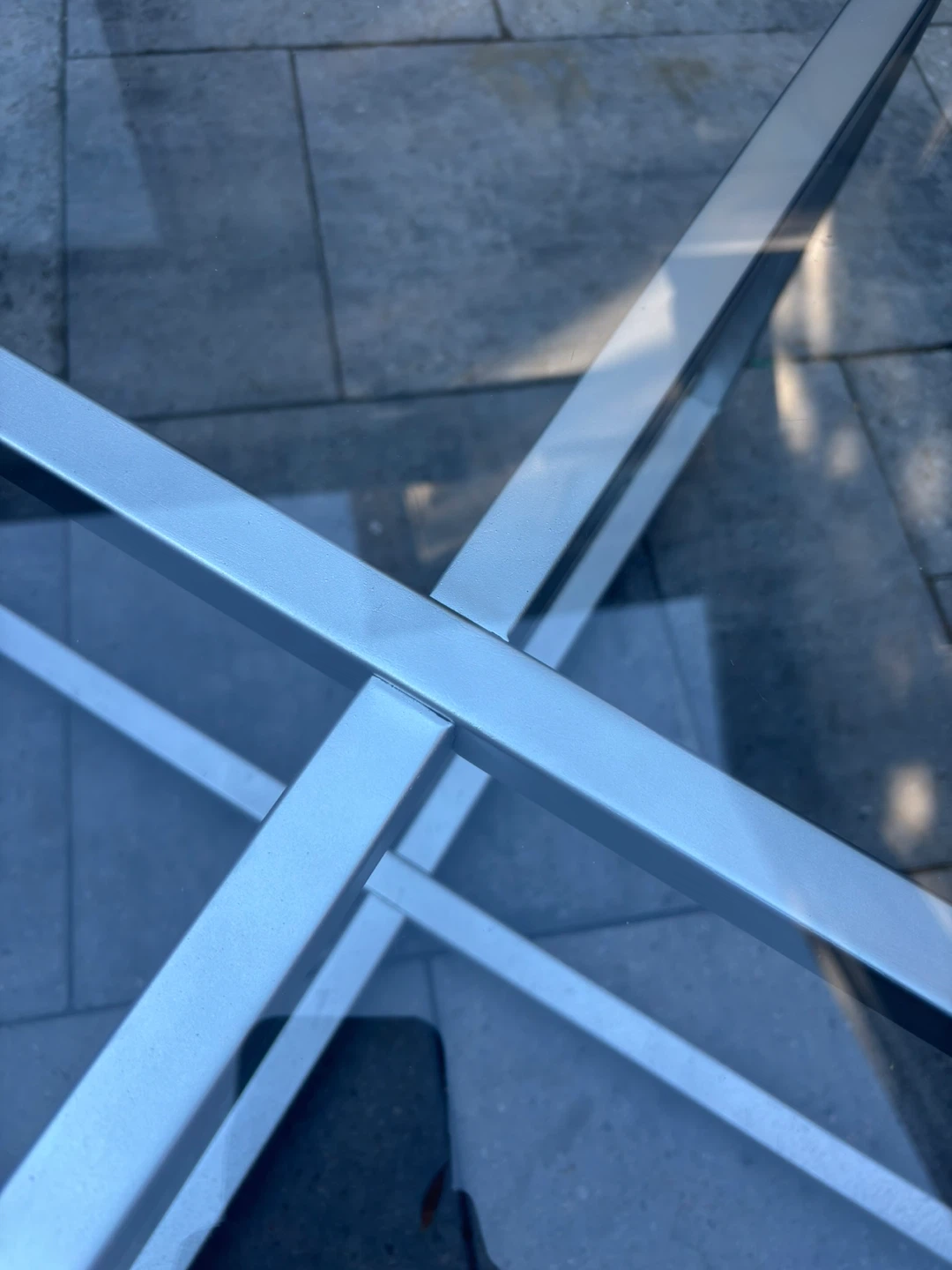 Glass Coffee Table with Metal Legs - photo 3