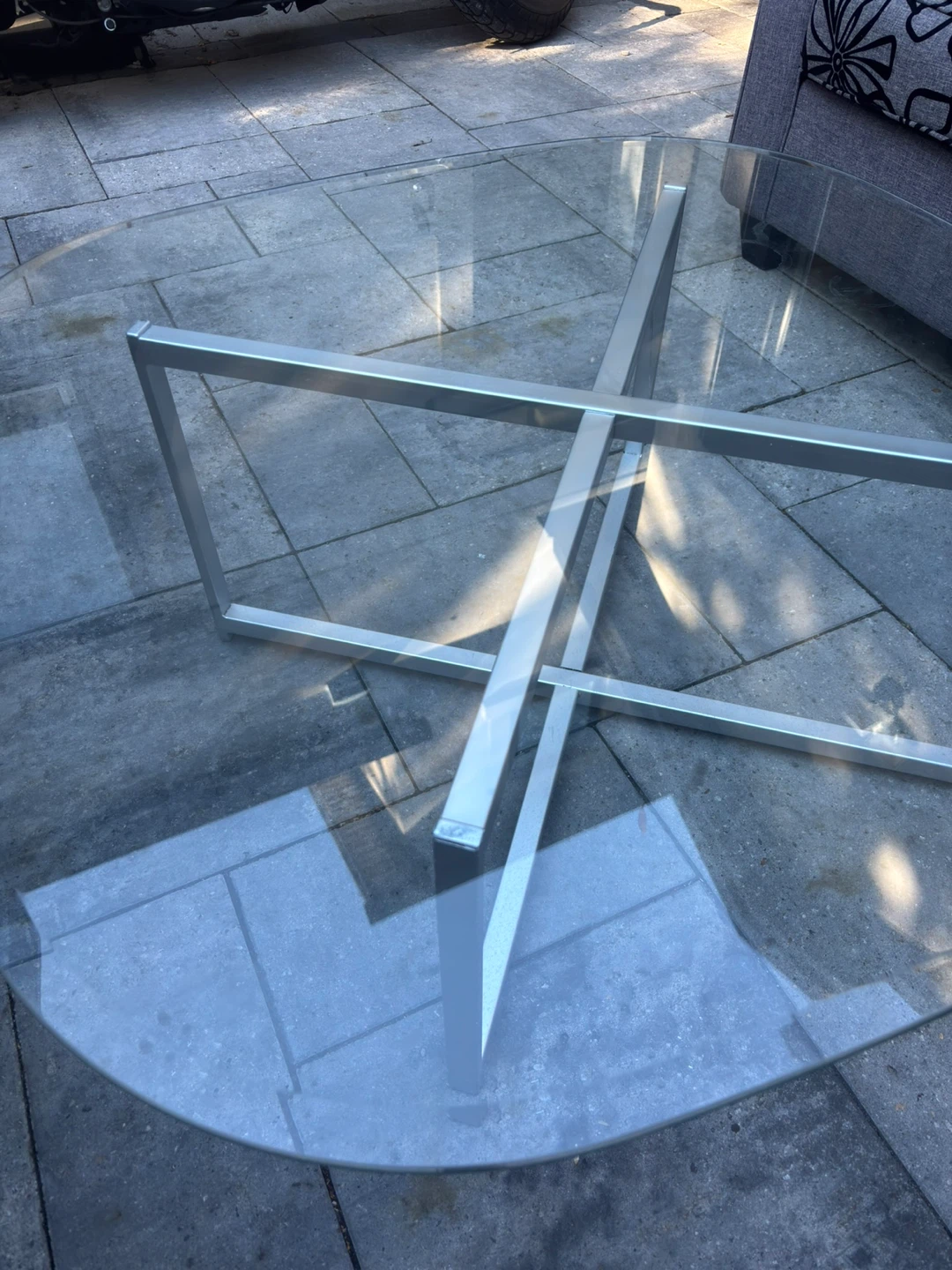 Glass Coffee Table with Metal Legs - photo 4