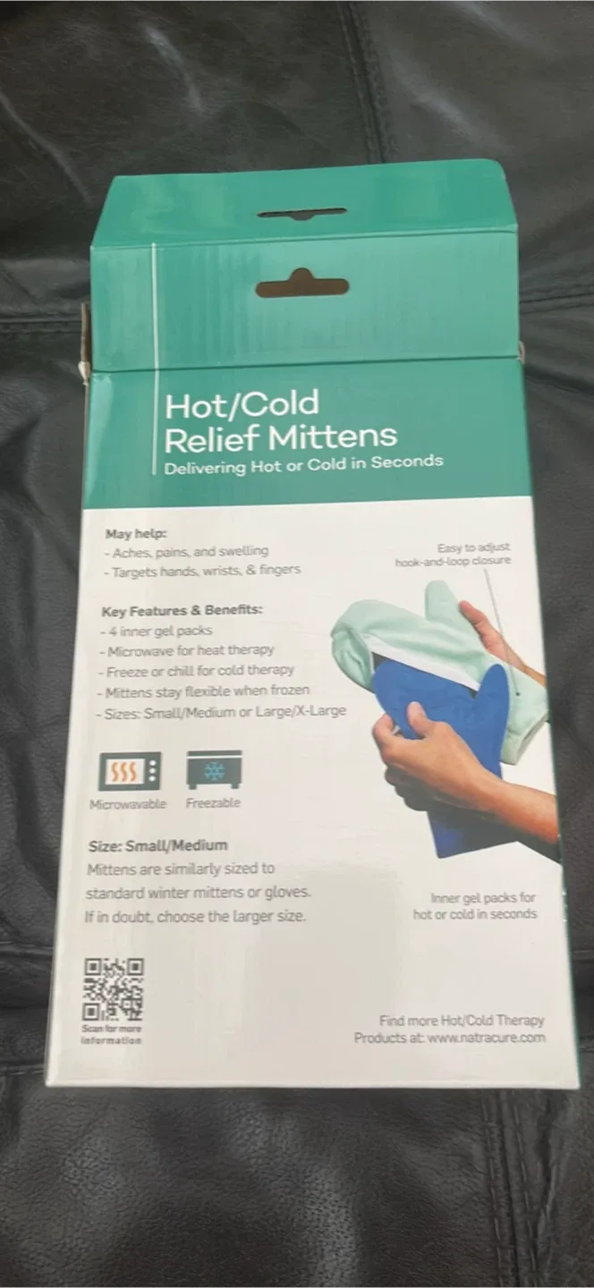 Natracure Hot/Cold Relief Mittens - Small/Medium image indicator(2)