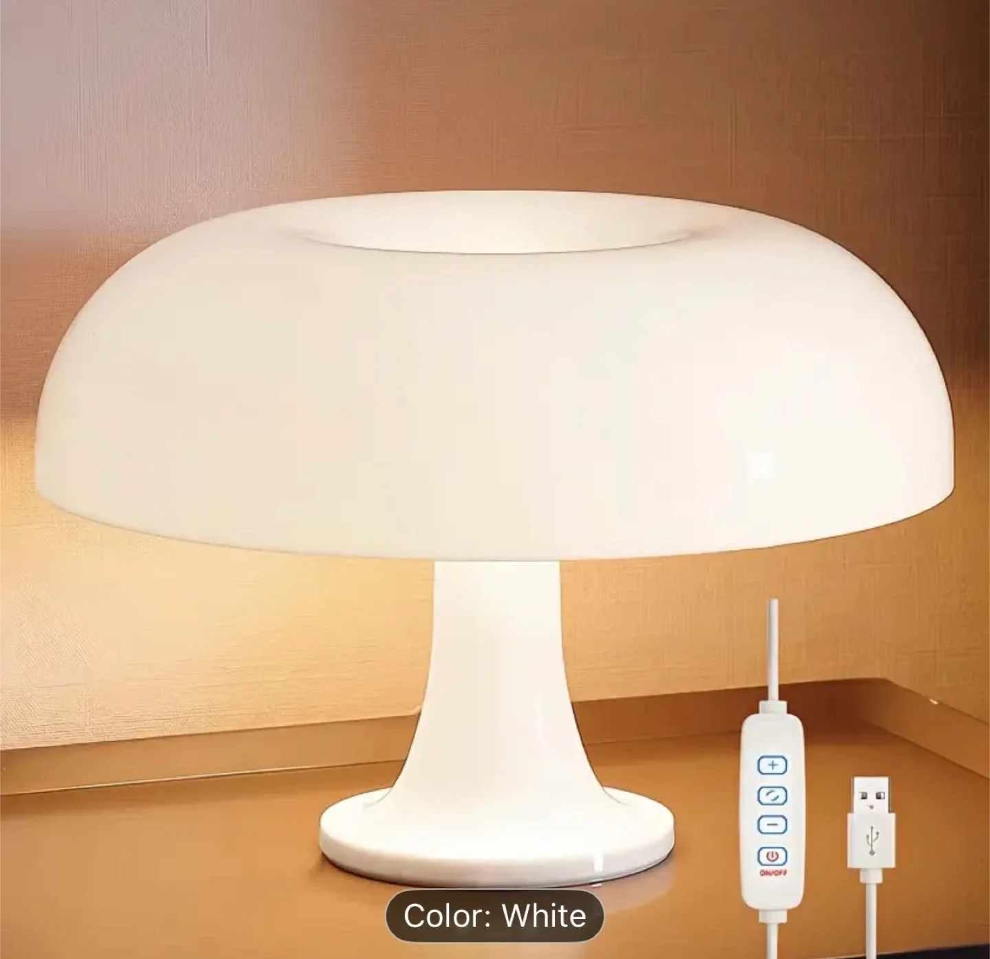 Mid Century Modern Mushroom LED MCM lamp image indicator(2)