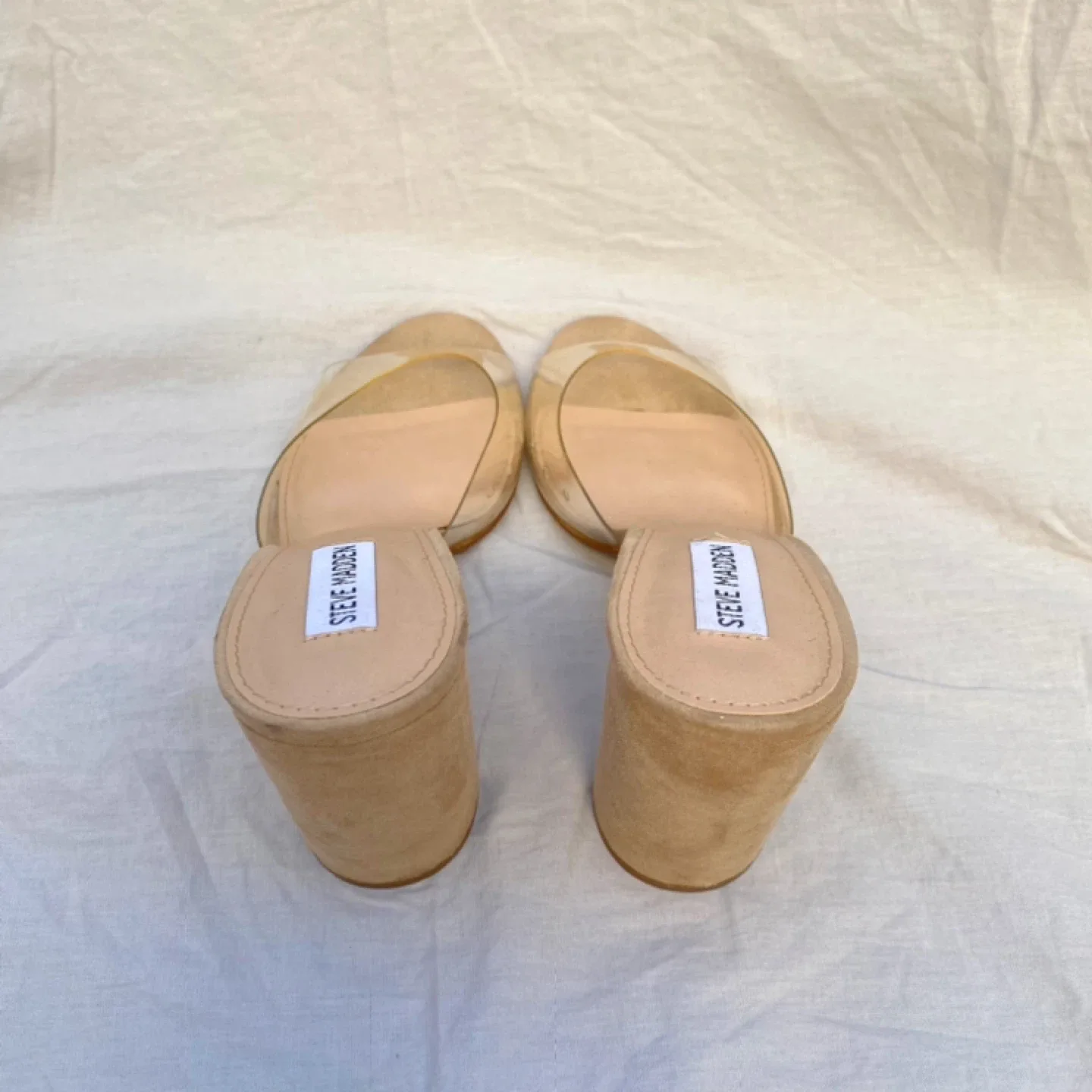 Steve Madden Clear Heeled Mules, Size 9 image indicator(4)