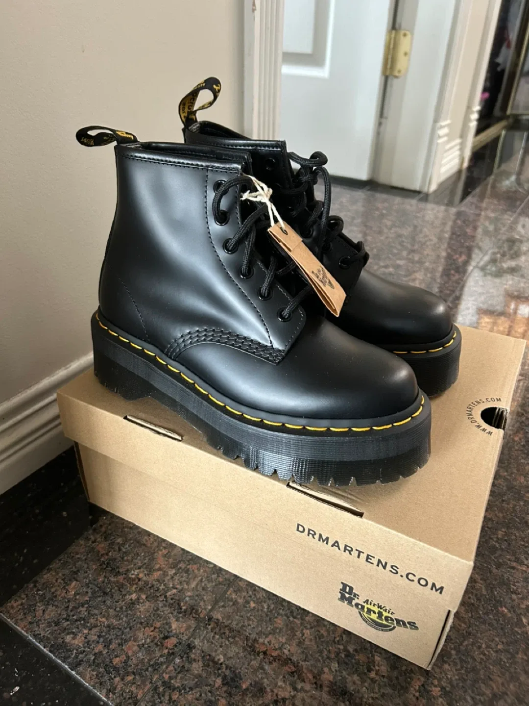 Dr. Martens 101 Quad Black Boots - US Women's 6 thumbnail