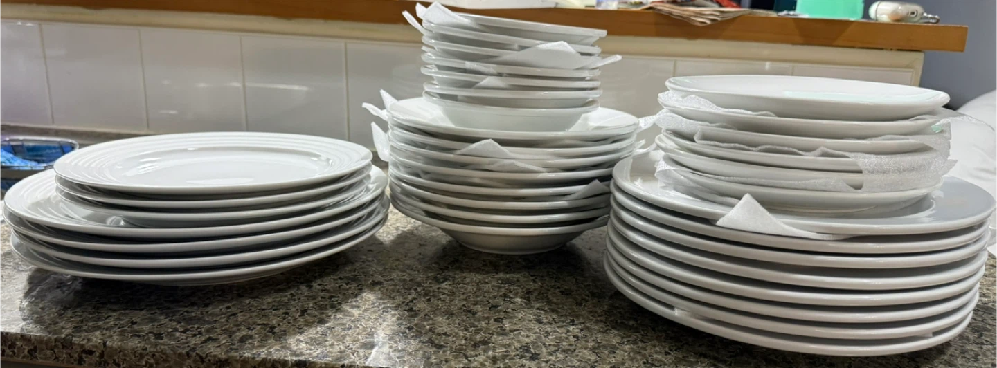White Dinnerware Set - Plates and Bowls