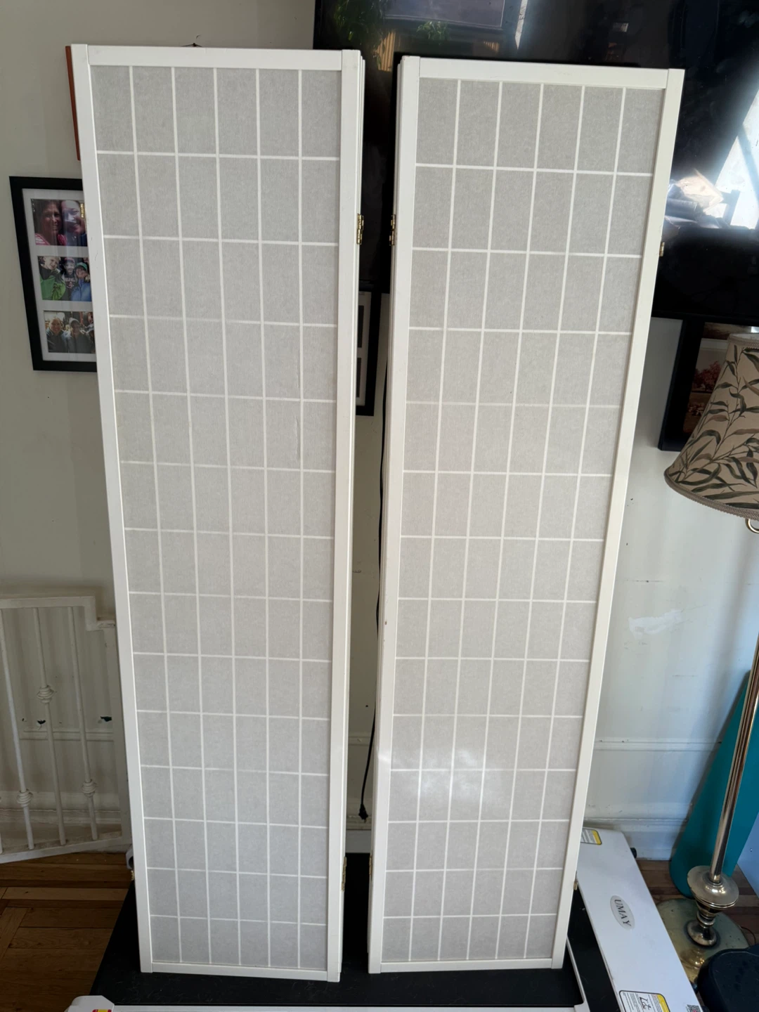 White Folding Room Divider