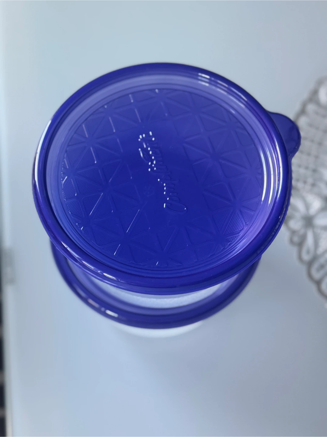 Complements storage containers - Blue Lids