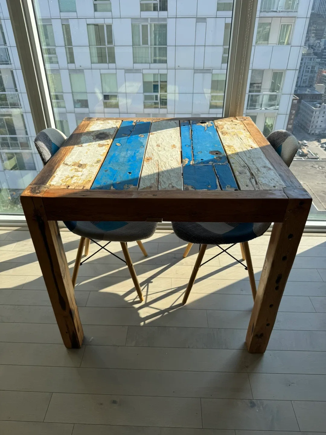 MOVING OUT SALE! Reclaimed wood Dining table - one of a kind image indicator(3)