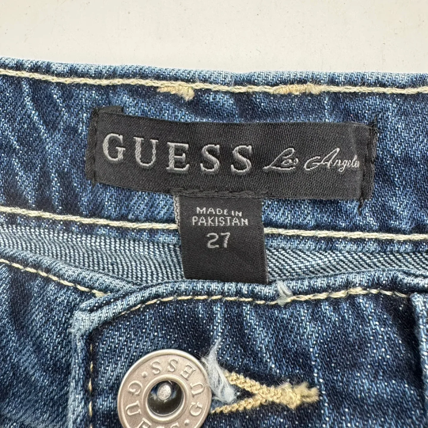 GUESS Women's Jean Shorts 27 RawHem New image indicator(5)