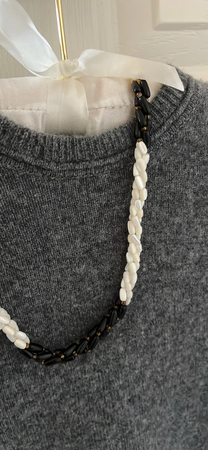 Pearl & Black Bead Necklace - photo 4