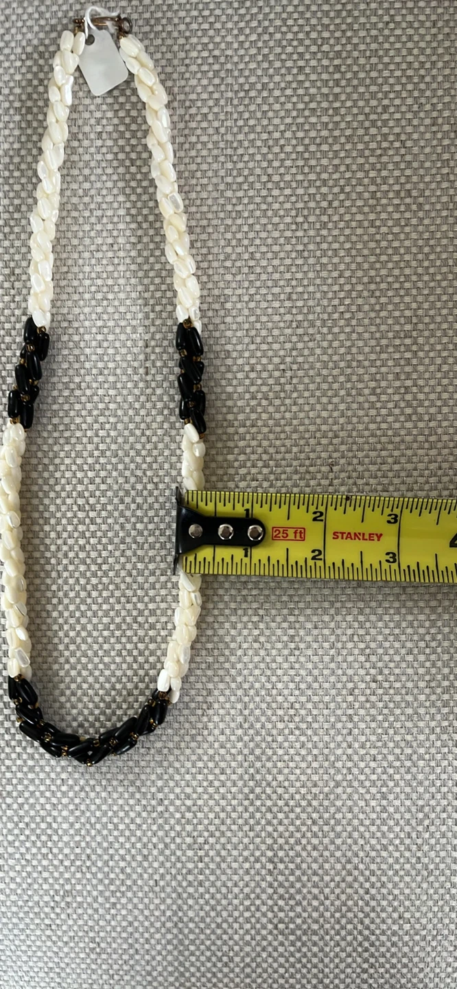 Pearl & Black Bead Necklace - photo 2