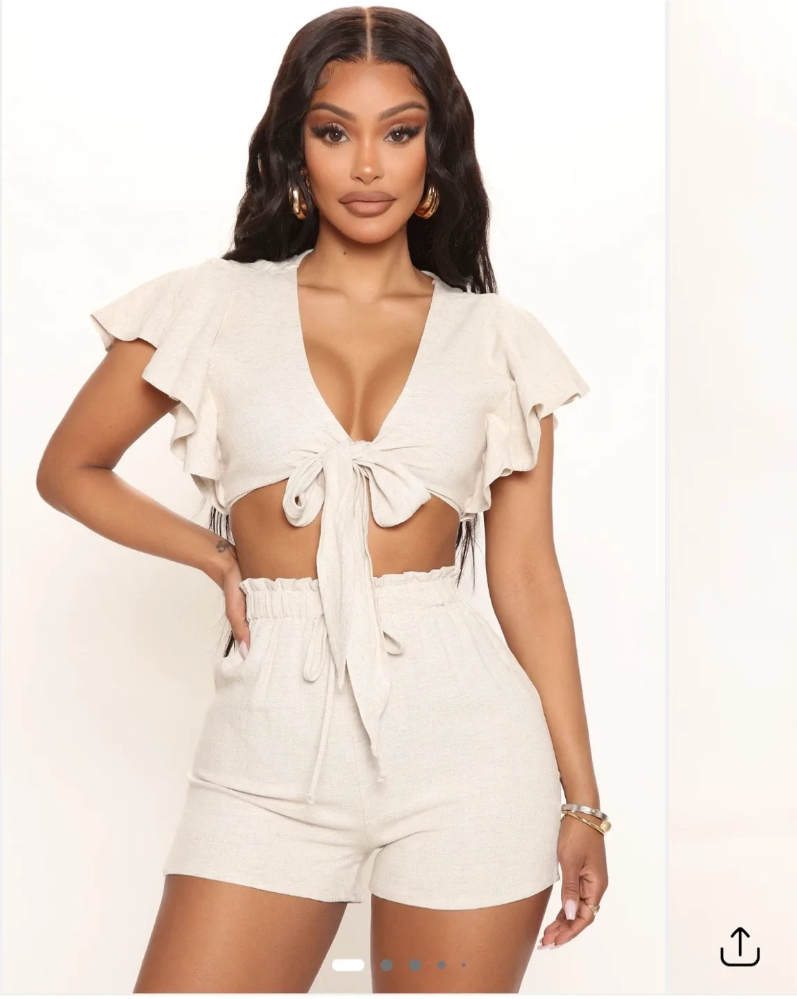 Always With You Linen Short Set (Oatmeal) | NEW with Tags image indicator(6)