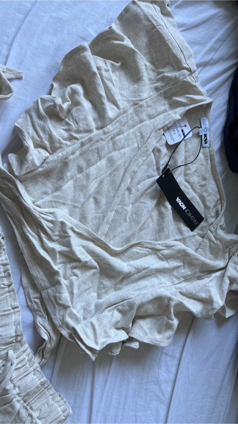 Always With You Linen Short Set (Oatmeal) | NEW with Tags image indicator(4)