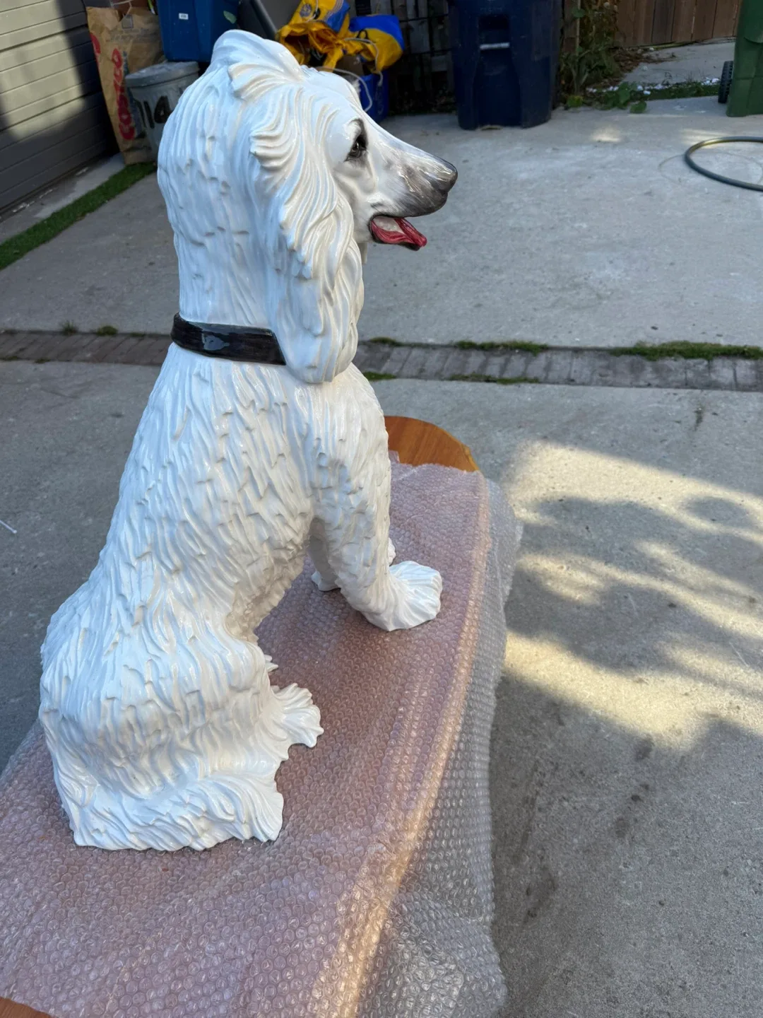 Life size Italian ceramic dog statue image indicator(3)