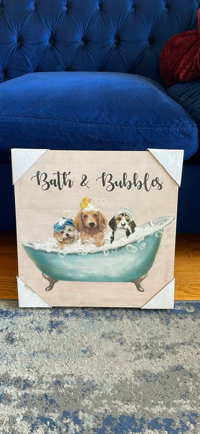 Bath & Bubbles Dog Print Wall Art thumbnail