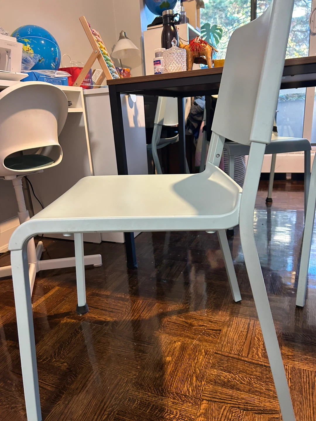 Light Blue Stackable Chair - Set of 4 - photo 2