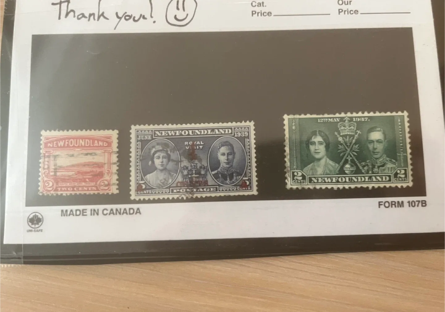 1937 Vintage Newfoundland Canada Stamps thumbnail
